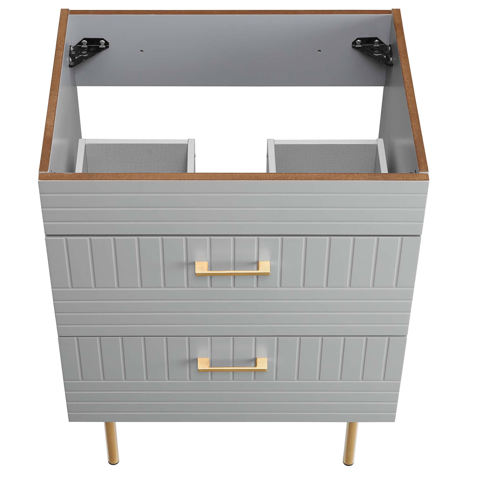 Alt View 4. Modway - Daybreak 24" Bathroom Vanity Cabinet (Sink Basin Not Included) by Modway - Light Gray.