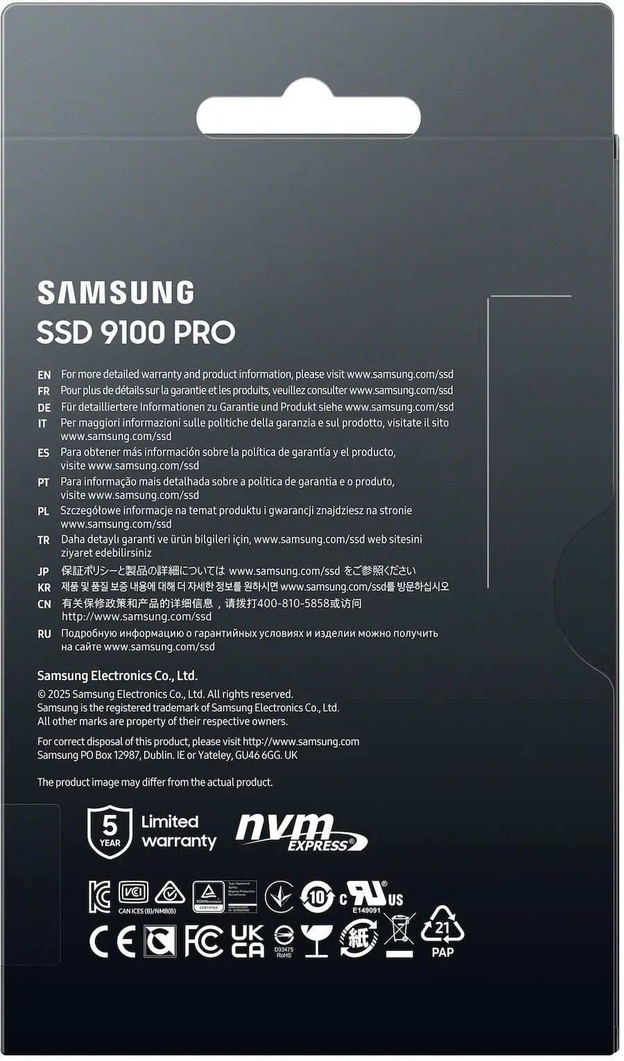 Samsung – 9100 PRO 1TB Internal SSD PCIe Gen 5x4 NVMe, Speeds Up
