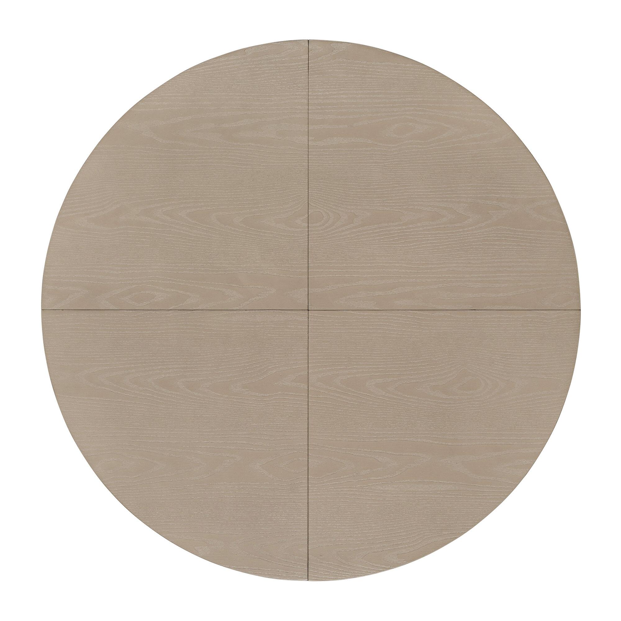 Alt View 6. ROME + OAK - ROME + OAK Rumson 44" Modern Farmhouse Pedestal Dining Table, Rustic Beige - Rustic Beige.
