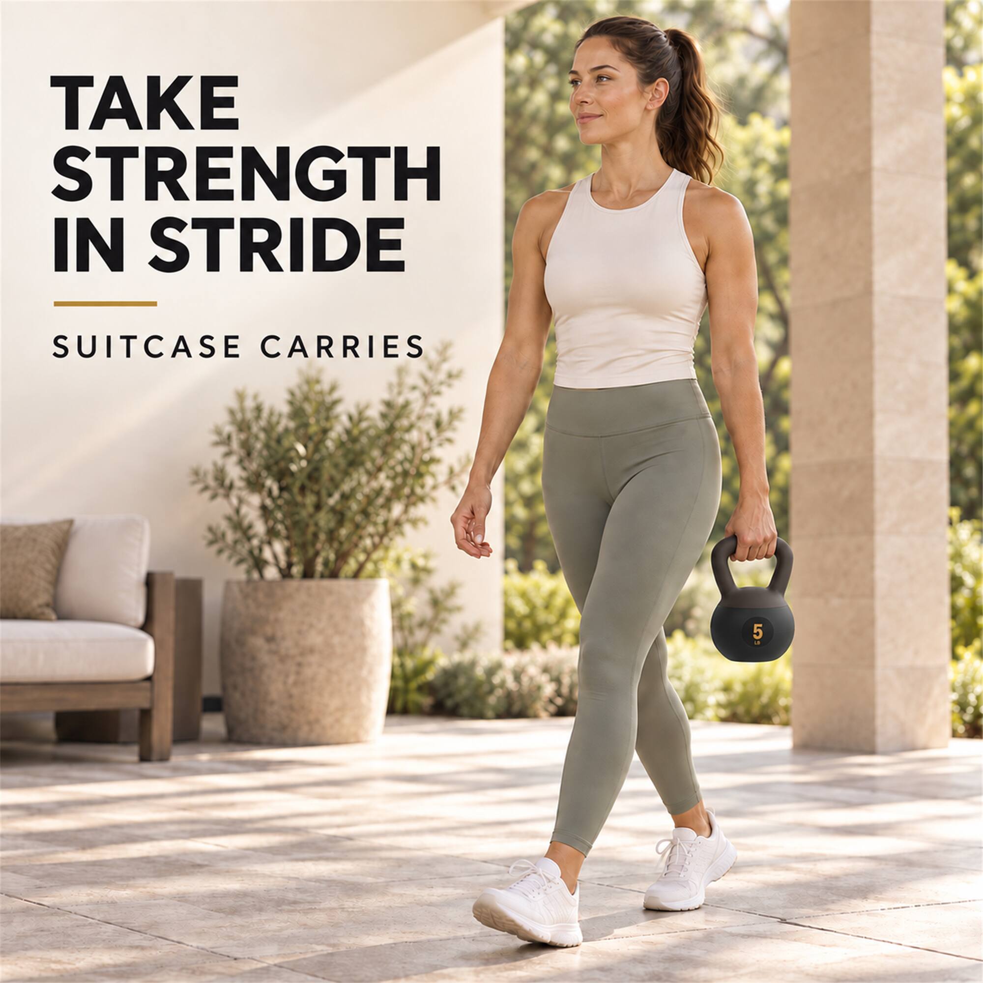 TAKE STRENGTH IN STRIDE  
SUITCASE CARRIES