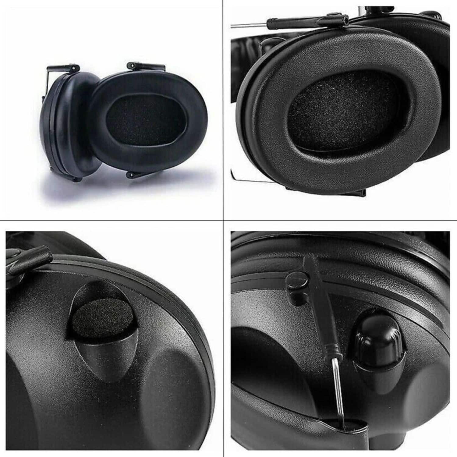 Alt View 2. Cluzine - Folding Electronic Noise-Reduction Ear Muffs with Sound Active Compression.