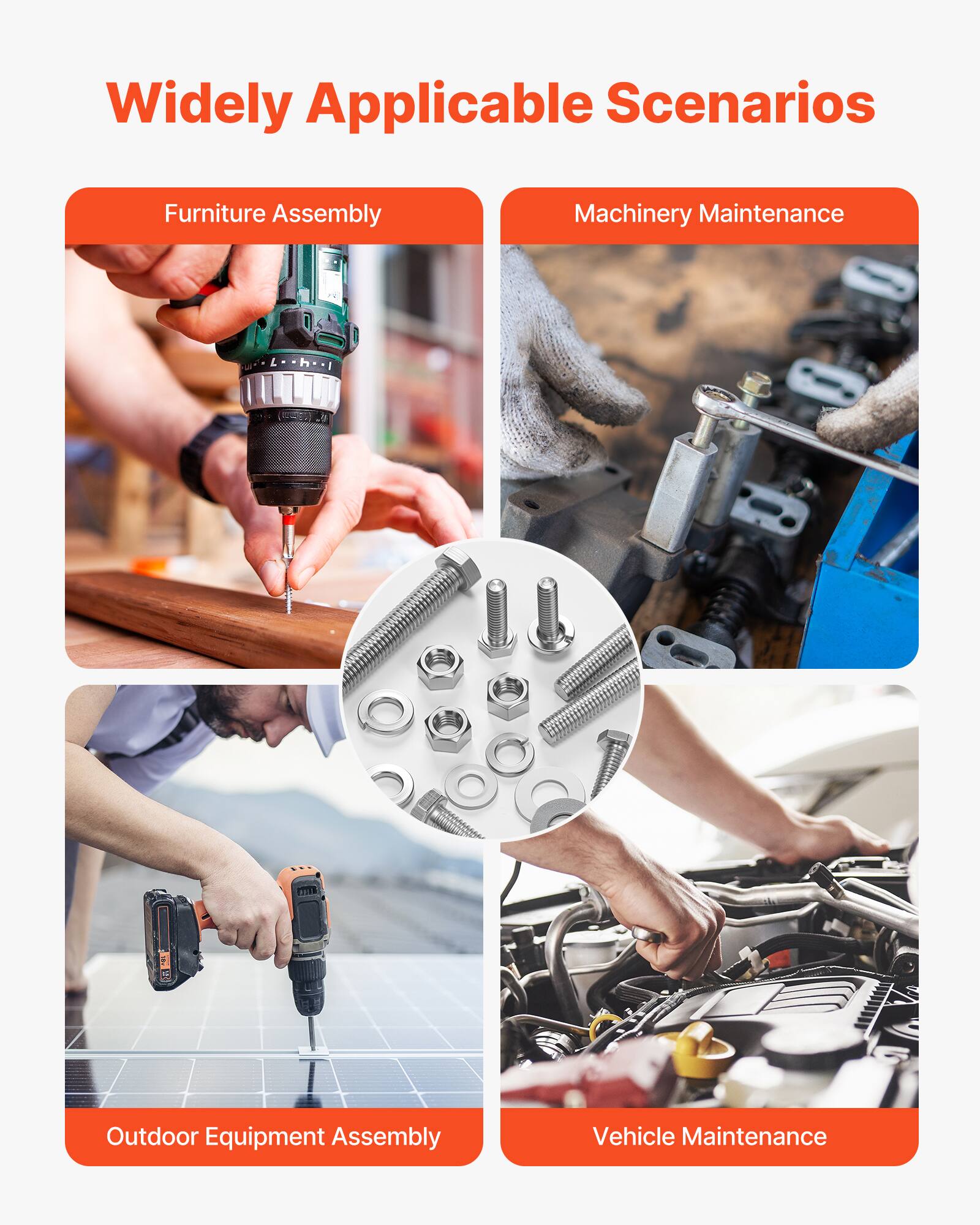 Widely Applicable Scenarios

- Furniture Assembly
- Machinery Maintenance
- Outdoor Equipment Assembly
- Vehicle Maintenance