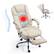Angle. U-HOMY - Heated Massage Office Chair with Footrest, 6-Point Massage and Lumbar Support, Ergonomic Reclining Desk Chair - Beige.