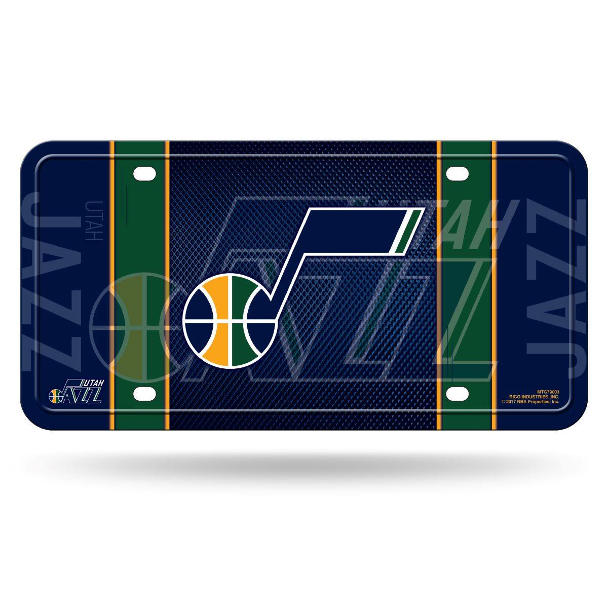 Utah Jazz NBA 12x6 Metal License Plate Auto Tag