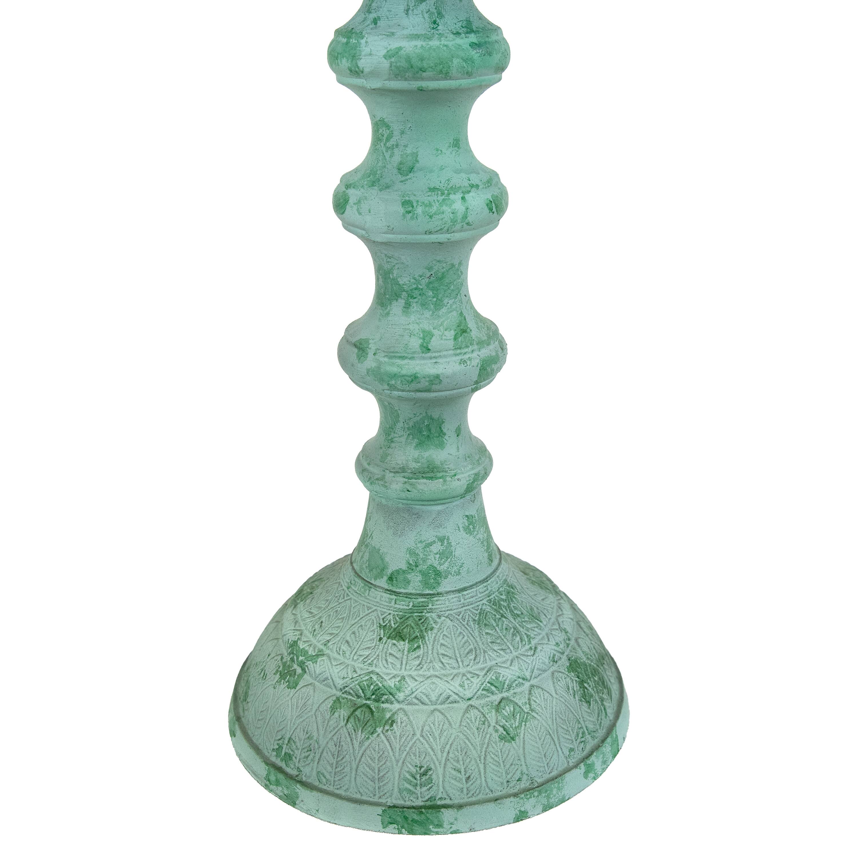 Alt View 10. Sunnydaze - Backyard Beauty Metal Bird Bath - 18 in - Green Patina.