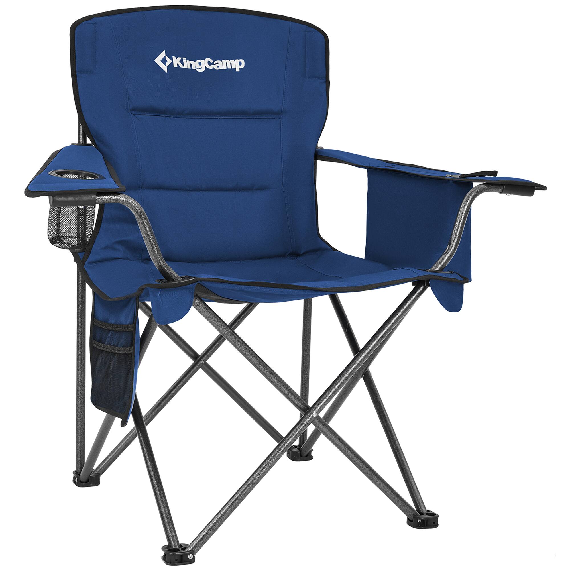 Alt View 7. KingCamp - KingCamp Padded Folding Chair with Cupholder, Cooler, and Pocket, Blue (2 Pack) - Blue.