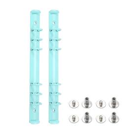 Unique Bargains - A5 6-Hole Ring Binder Mechanisms, 2 Sets Binder Spines Replacement for Office Planners Documents Organization - Blue