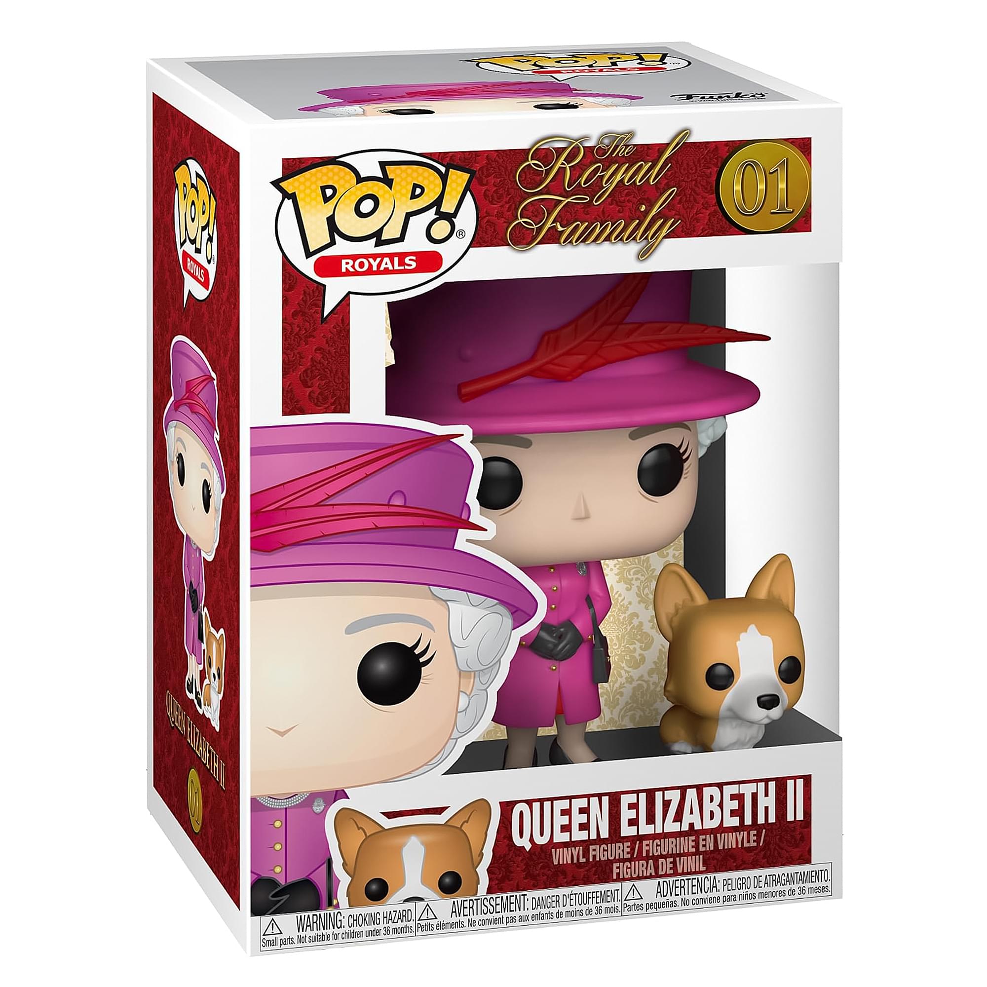 **The Royal Family 01**

**POP! Royals**

**Queen Elizabeth II**

**Vinyl Figure / Figurine en Vinyle / Figura de Vinilo**

**Warning: Choking Hazard - Small parts. Not suitable for children under 3 years.**

**Avertissement: Danger de suffocation - Petits éléments. Ne convient pas aux enfants de moins de 3 ans.**

**Advertencia: Peligro de asfixiación - Piezas pequeñas. No conviene para menores de 36 meses.**

**DANGER - PETITS ÉLÉMENTS. Ne convient pas aux enfants de moins de 36 mois.**