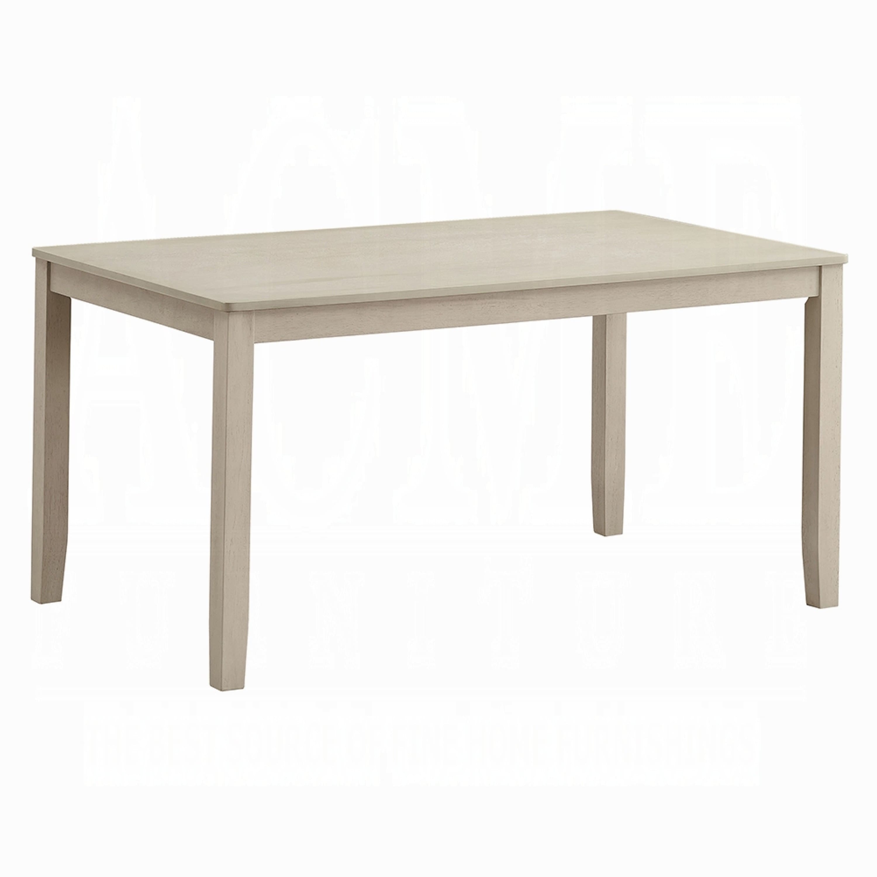 Manhattan Lane - Feri Dining Table, 59 Inch, Rectangular Top, Antique Finish - Bone White