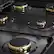 Alt View 8. ZLINE - ZLINE 36 in. Classic Gas Rangetop w/ 6 Brass Burners & Porcelain Cooktop in Black Stainless Steel - Black.