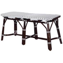 Butler Specialty - Marcella Indoor-Outdoor 42.5 in. W Rectangular Rattan Backless Accent Bench - Dark Brown