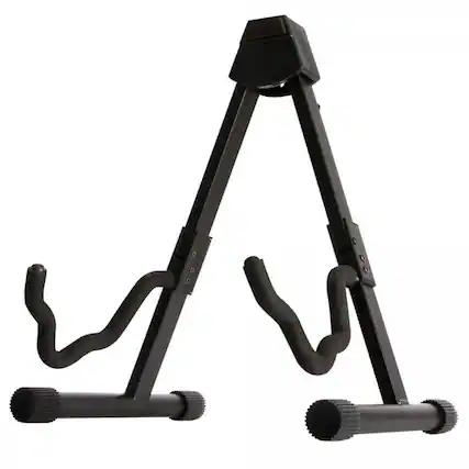Front. On Stage Stands - On-Stage GS7364 Collapsible A-Frame Guitar Stand,Black - Black.