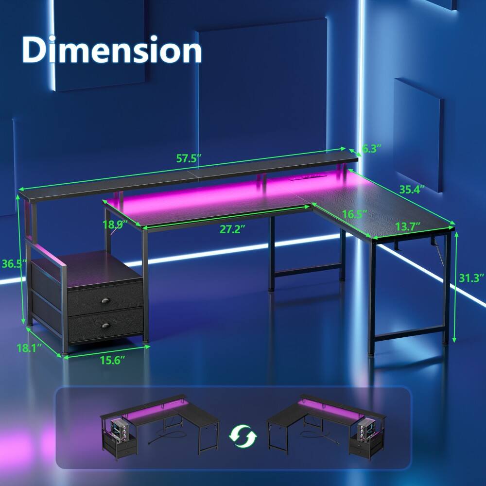 Dimension  
57.5"  
6.3"  
35.4"  
18.9"  
27.2"  
16.5"  
13.7"  
36.5"  
31.3"  
18.1"  
15.6"