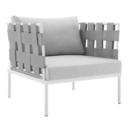 Outdoor Escape - Outdoor Patio Aluminum Armchair With Sturdy Frame And Comfortable Seat - Gray