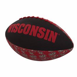 Logo Brands - Wisconsin Badgers Mini Rubber Football - Multicolor