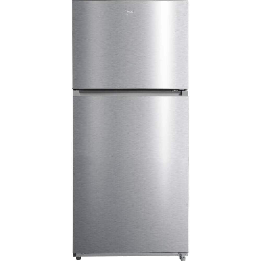 Midea - MRT21D3BST 21 Cu. Ft. Stainless Garage Ready Top Freezer Refrigerator - Stainless Steel