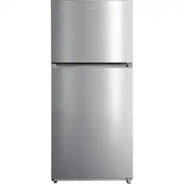 Midea - MRT21D3BST 21 Cu. Ft. Stainless Garage Ready Top Freezer Refrigerator - Stainless Steel
