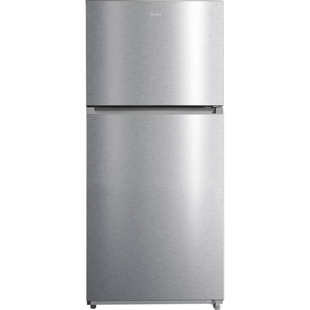Front. Midea - Midea MRT21D3BST 21 Cu. Ft. Stainless Garage Ready Top Freezer Refrigerator - Stainless.