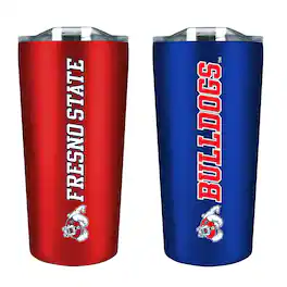 The Fanatic Group - Fresno State Bulldogs 18oz. Soft Touch Tumbler Two-Piece Set - Multicolor
