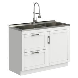 Hennessy All-In-One 46-inch Laundry Utility Sink and Cabinet