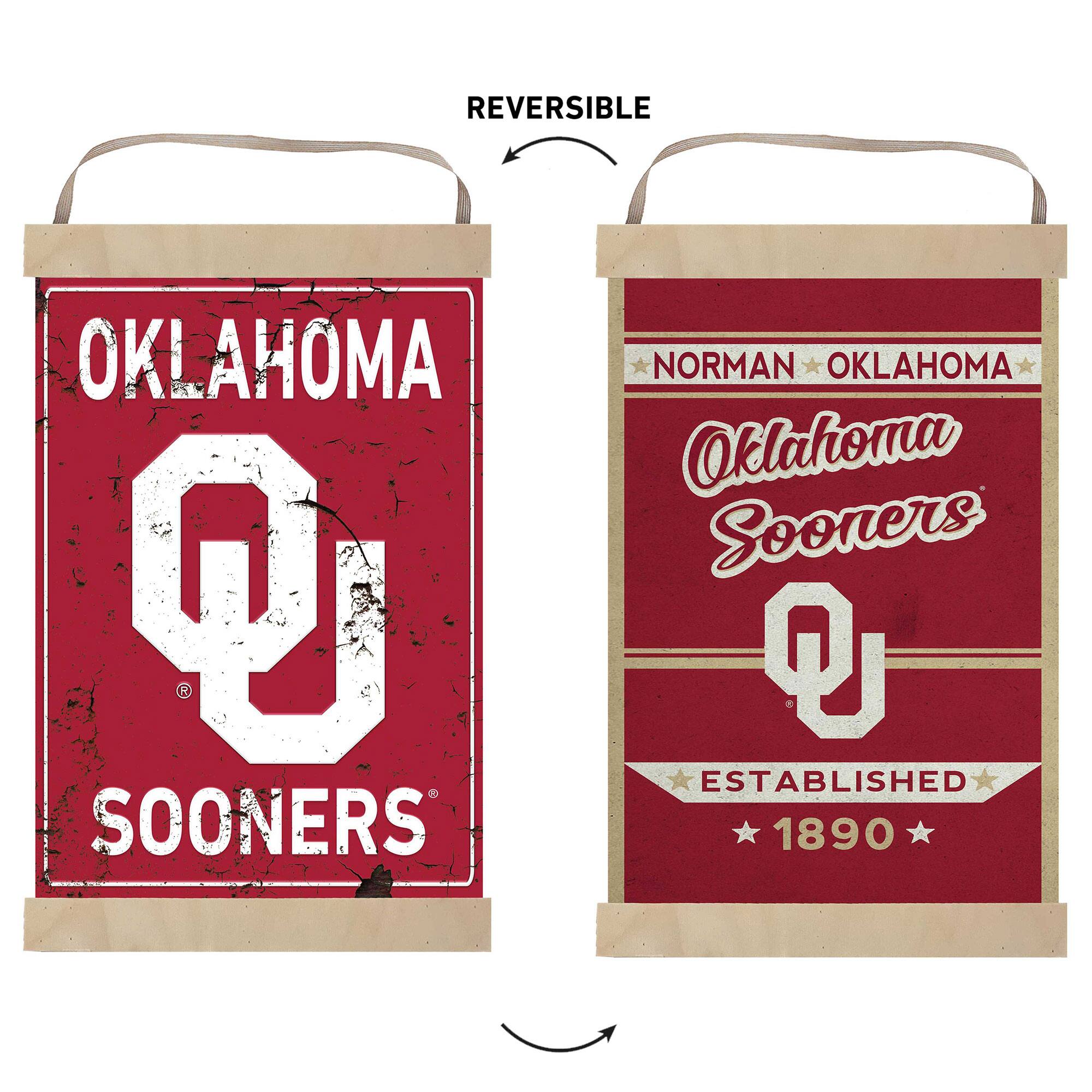 REVERSIBLE OKLAHOMA SOONERS NORMAN OKLAHOMA Oklahoma Sooners ESTABLISHED 1890