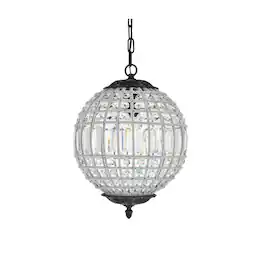 Urban Classic - Olivia 1 light Pendant Clear Royal Cut Crystal - Dark Bronze