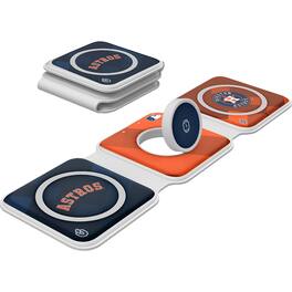 Keyscaper - Houston Astros 3-in-1 Foldable Charger - White