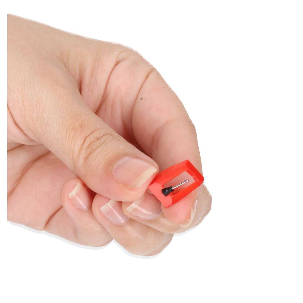Alt View 1. RadioShack - RadioShack Turntable Needles Stylus Replacement - Fits 33/45/78 RPM Record Players, Model 4001799 - Red.
