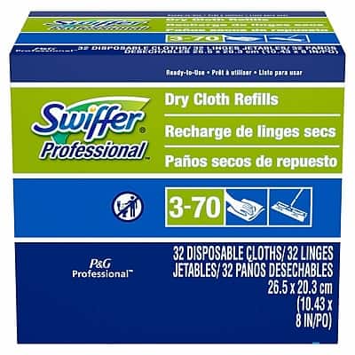 Swiffer - Professional Sweeper Dry Cloth Refills, 32/Box - White