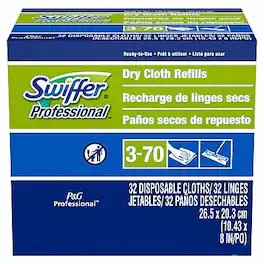 Swiffer - Professional Sweeper Dry Cloth Refills, 32/Box - White
