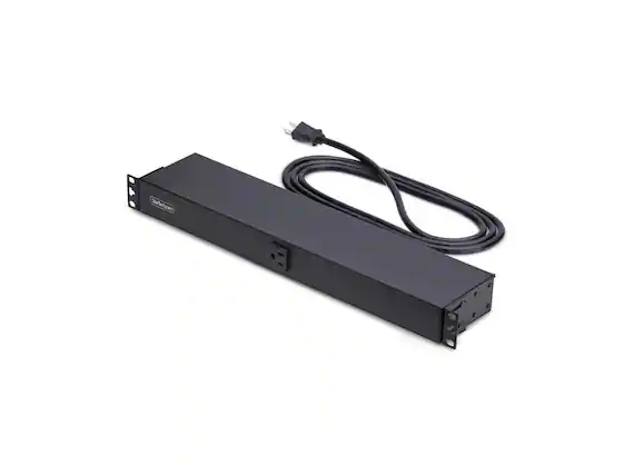 Front. StarTech.com - StarTech.com 1315B8H-RACK-PDU 13-Outlet Rackmount 1U Power Distribution Units - Black.