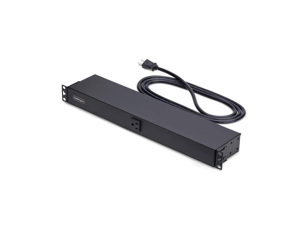 Front. StarTech.com - StarTech.com 1315B8H-RACK-PDU 13-Outlet Rackmount 1U Power Distribution Units - Black.