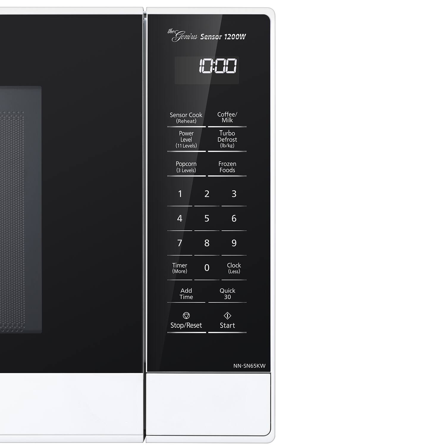 Alt View 1. Panasonic - 1.2 Cu. Ft. 1200 Watt SN65KW Microwave with Inverter and Genius Sensor - White.