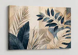 FC Design - Large Canvas 24x36" Botanical Tropical Leaf Art Painting Modern Minimalist Wall Décor - MultiColor