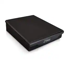 Pyle - Speaker Isolation Pads - 10.4 x 13 x 2.8 inches - Acoustic Noise Isolation Platform - Foam Riser Recoil Stabilizer - Charcoal Gray