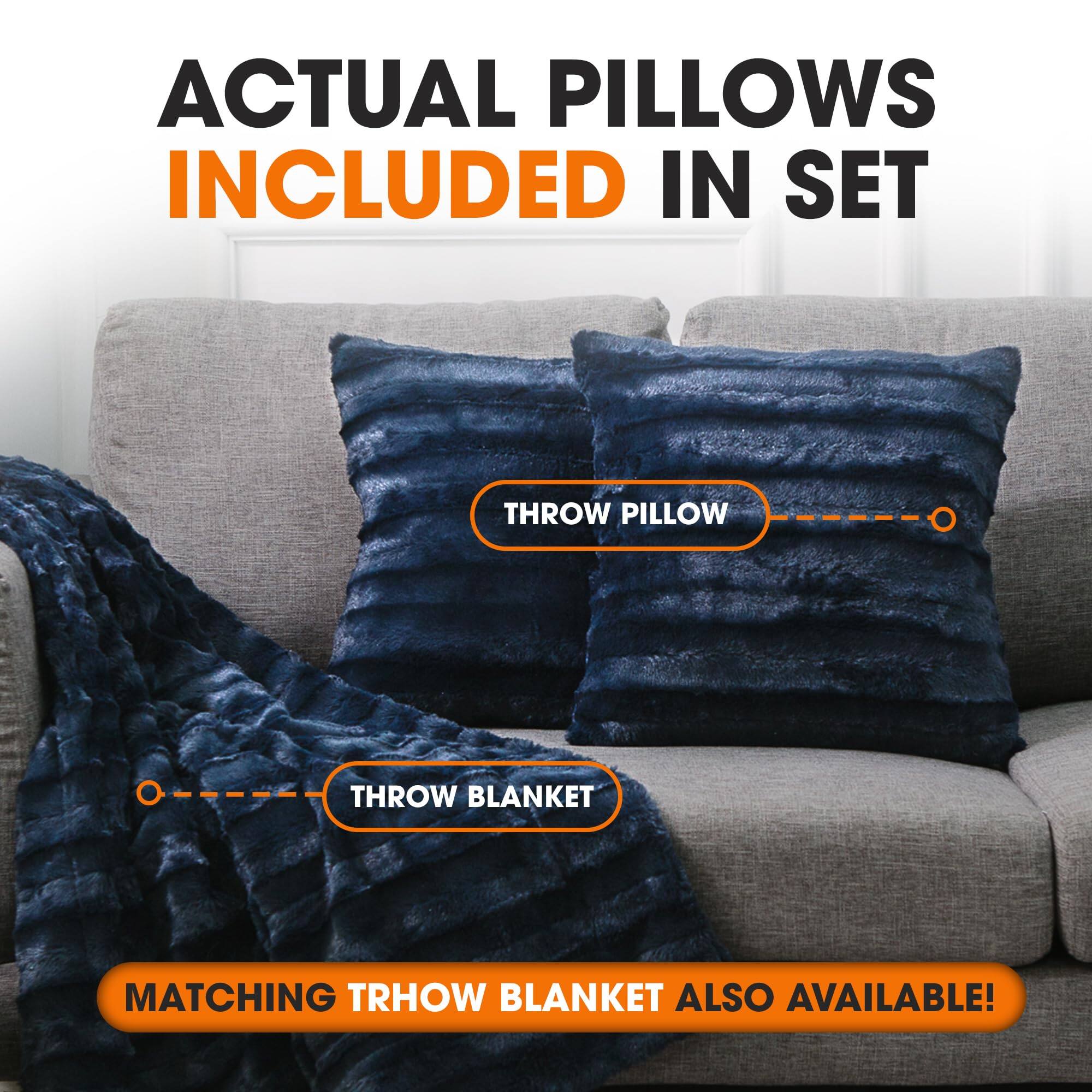 ACTUAL PILLOWS INCLUDED IN SET

THROW PILLOW

THROW BLANKET

MATCHING THROW BLANKET ALSO AVAILABLE!