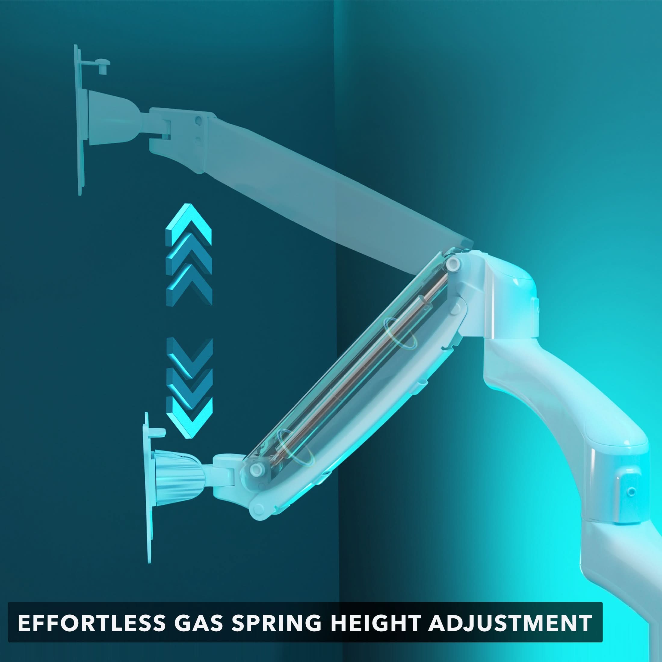 EFFORTLESS GAS SPRING HEIGHT ADJUSTMENT