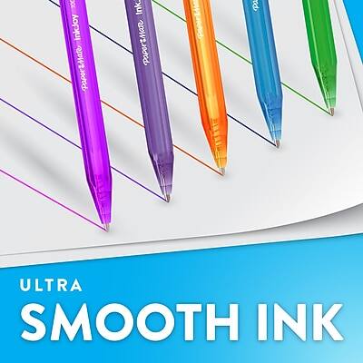 Paper Mate InkJoy 100 Retractable Ballpoint Pen, Medium Point, Ink, 12 ...