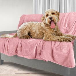 PetMaker - Dog Blanket 80x100in Sherpa Blanket Throw Blankets for Bed, Couch, Crate, or Car Machine Washable Puppy Essentials - Pink