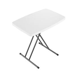JETRANSPORT - 6ft Folding Table With Handle Heavy Duty Plastic 300 Lbs Portable Reinforced Steel High Density Ideal For Par - White 30 Inch