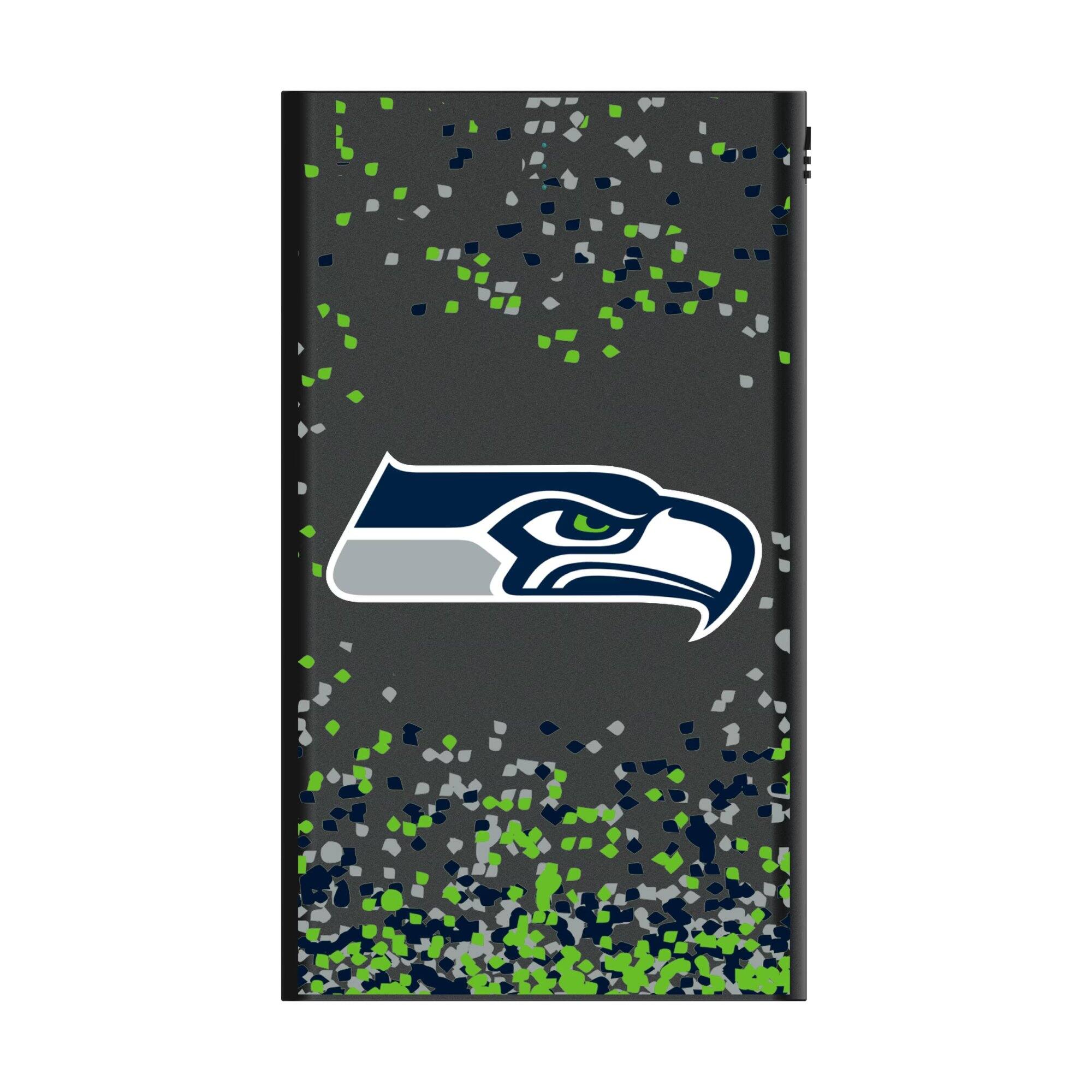 Alt View 1. Keyscaper - Seattle Seahawks 5000mAh Flat Powerbank - Black.