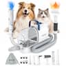 Oneisall - 8-in-1 Professional Pet Grooming Set With Hair Vacuum, Dryer, Dog Clipper, Deshedding Brush, Adjustable Speed/Temp