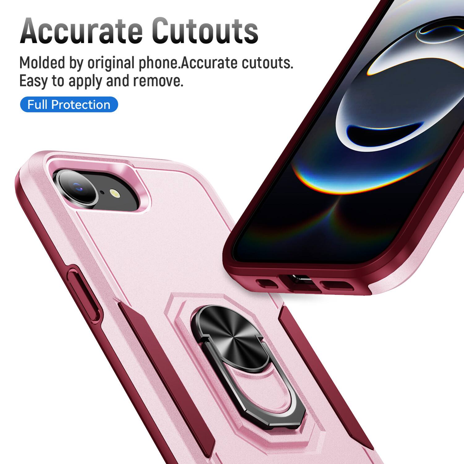 Accurate Cutouts  
Molded by original phone. Accurate cutouts. Easy to apply and remove.  
Full Protection