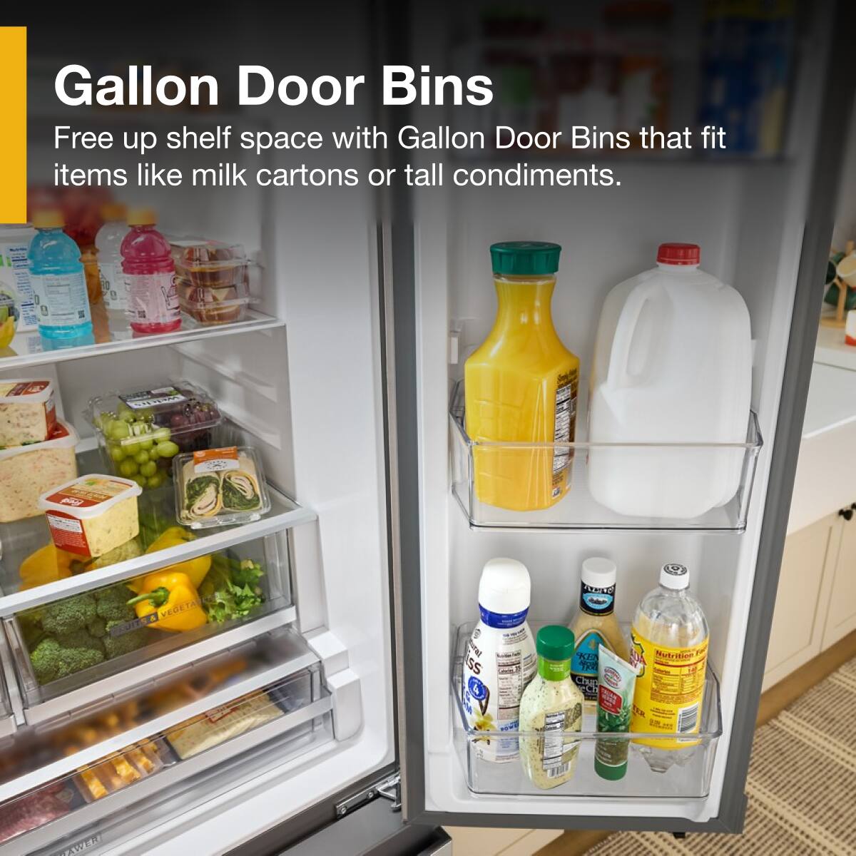 Alt View 5. Whirlpool - 30 Cu. Ft. French Door Refrigerator with In-Door Water and Ice Maker - Fingerprint-Resistant Stainless Finish.