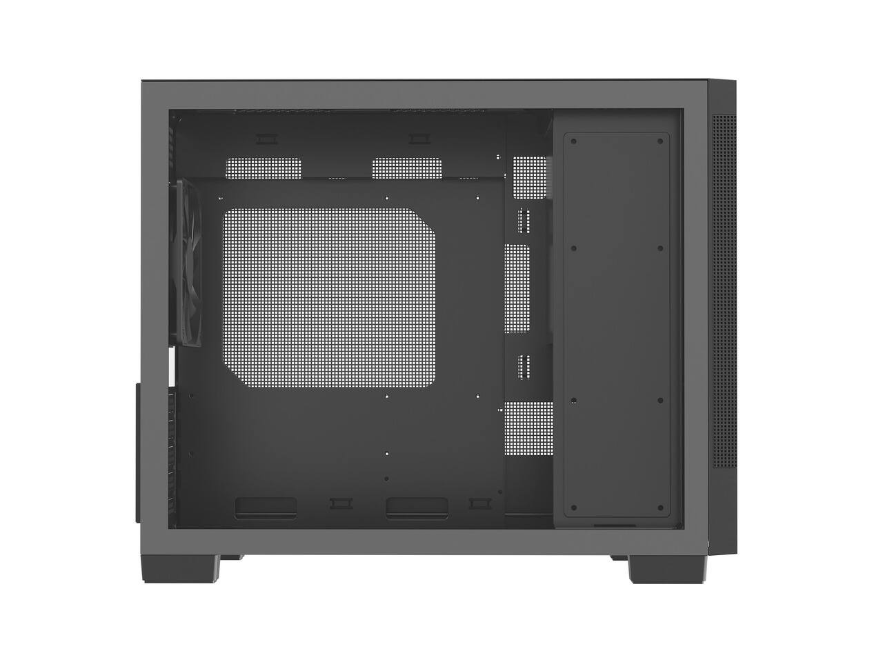 Alt View 8. Rosewill - micro atx mini pc computer case with pre-installed 400w power supply | - Black.