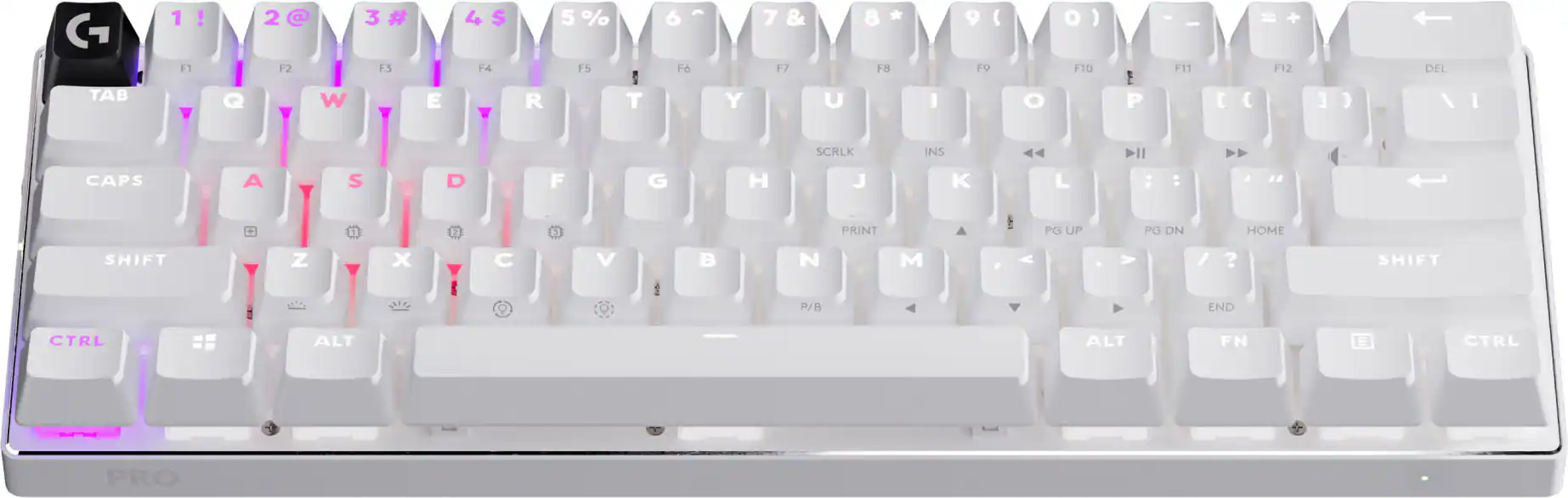 Logitech - PRO X 60 LIGHTSPEED TKL 60% Wireless Mechanical GX Optical Tactile Switch Gaming Keyboard with LIGHTSYNC RGB for PC - White