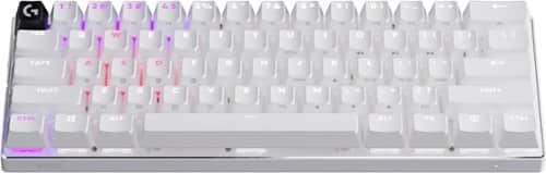 Logitech - PRO X 60 LIGHTSPEED TKL 60% Wireless Mechanical GX Optical Tactile Switch Gaming Keyboard with LIGHTSYNC RGB for PC - White