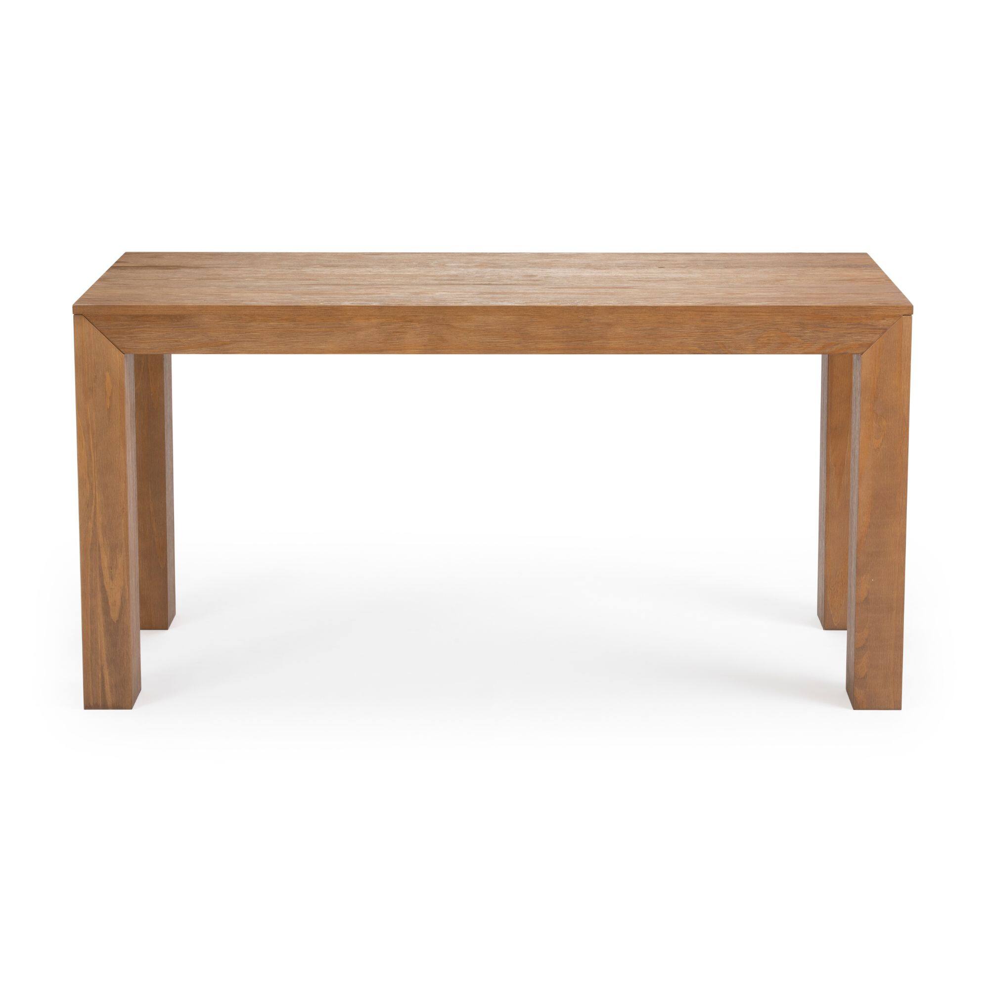 Alt View 2. Plank+Beam - Modern Rectangular Dining Table (60in / 1524mm), Pecan Wirebrush - Pecan Wirebrush.