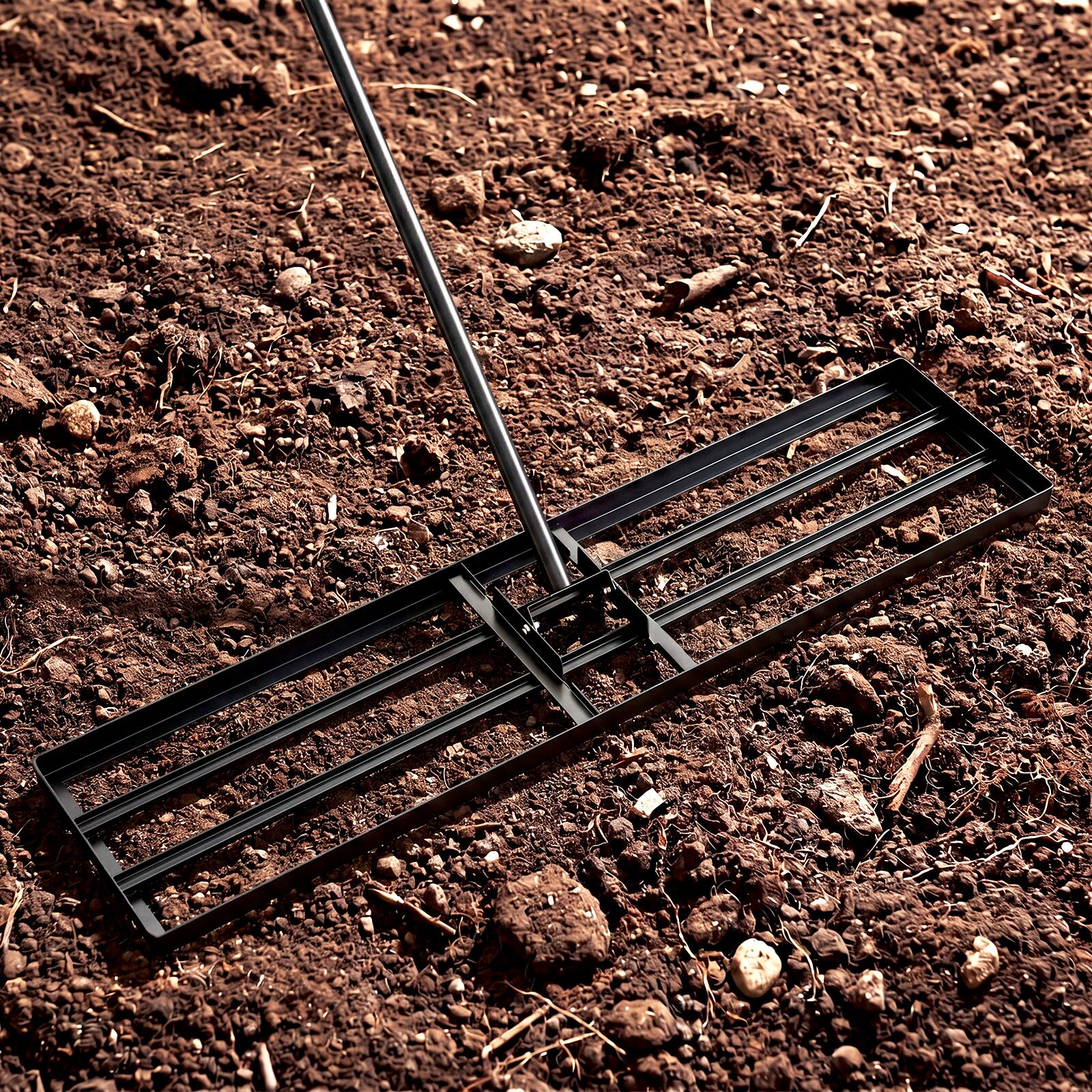 Alt View 1. Costway - Costway Lawn Leveling Rake 42" x 10" Heavy Duty Level Lawn Tool for Garden Backyard/Lawn - Black.
