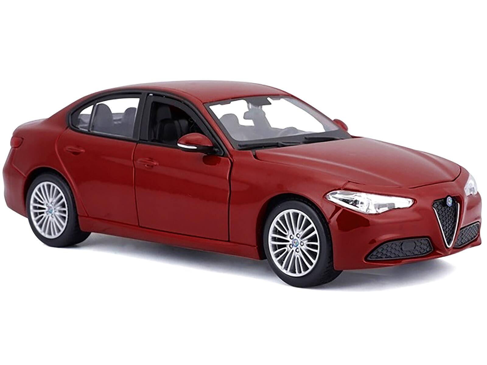 Angle. Bburago - 2016 Alfa Romeo Giulia Burgundy 1/24 Diecast Model Car by Bburago - Burgundy.
